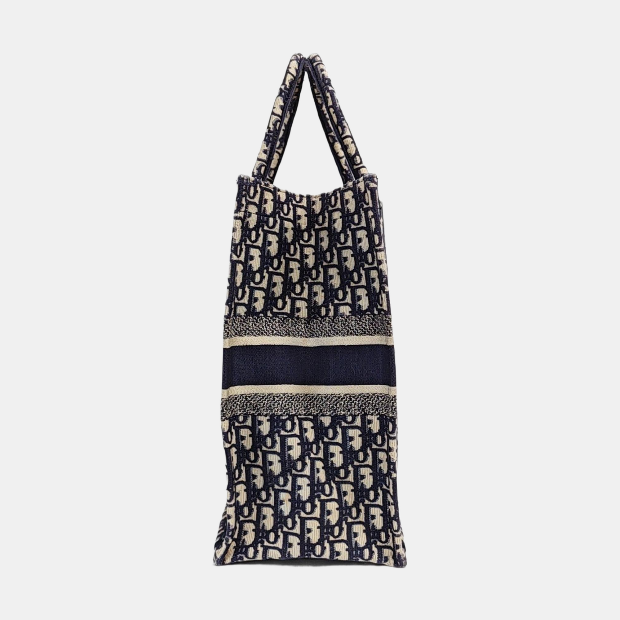 Book Tote Large Oblique Canvas Beige