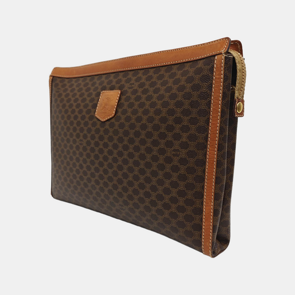 MACADAM CLUTCHES Coated Canvas Brown