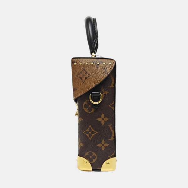 CAMERA BOX Monogram Coated Canvas Brown