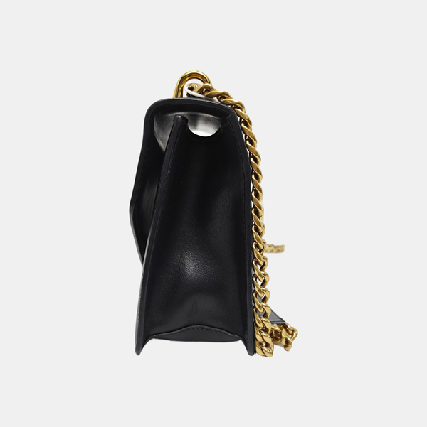 Saffiano Calfskin Shoulder Bag Black