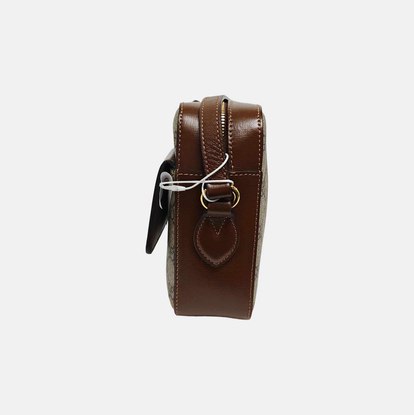 Authenticated pre-owned  Horsebit 1955 Small Coated Canvas Beige - Shoulder Bag at Looply