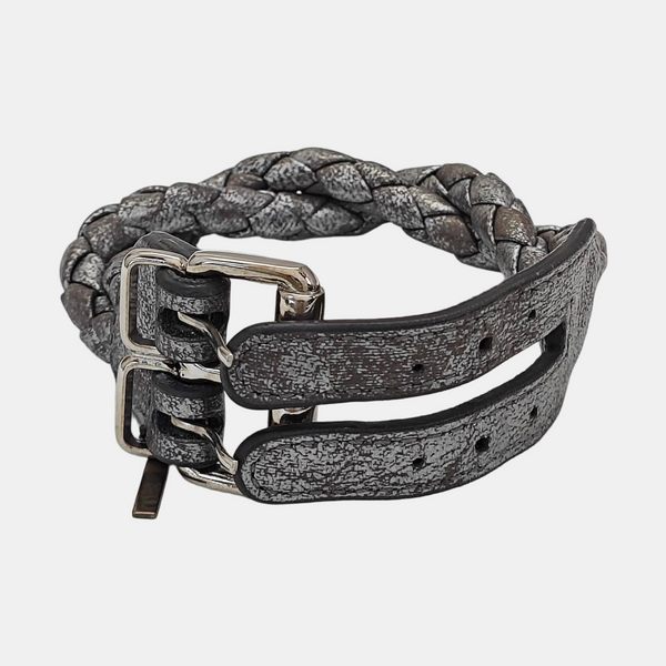 Leather Gray Bangle