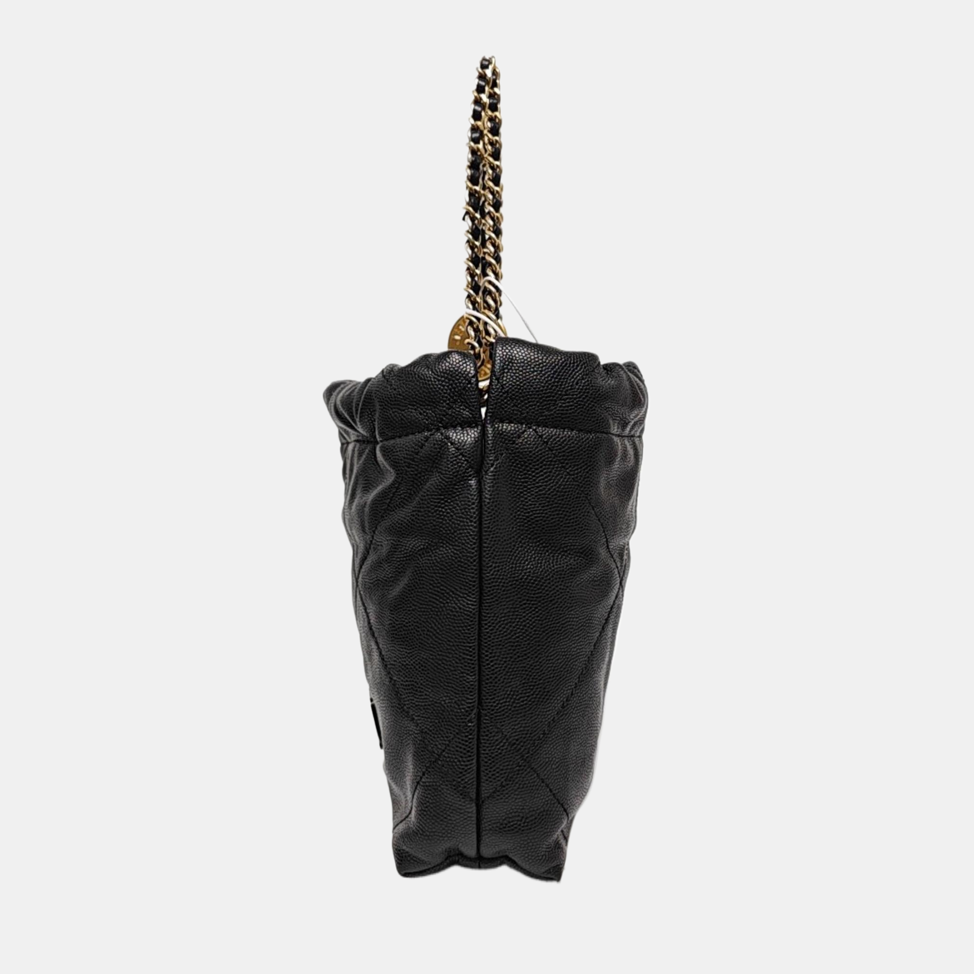 CHANEL 22 Mini Quilted Grained Calfskin Black