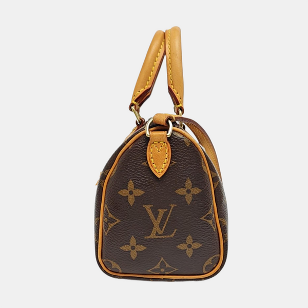 SPEEDY Nano Monogram Coated Canvas Brown