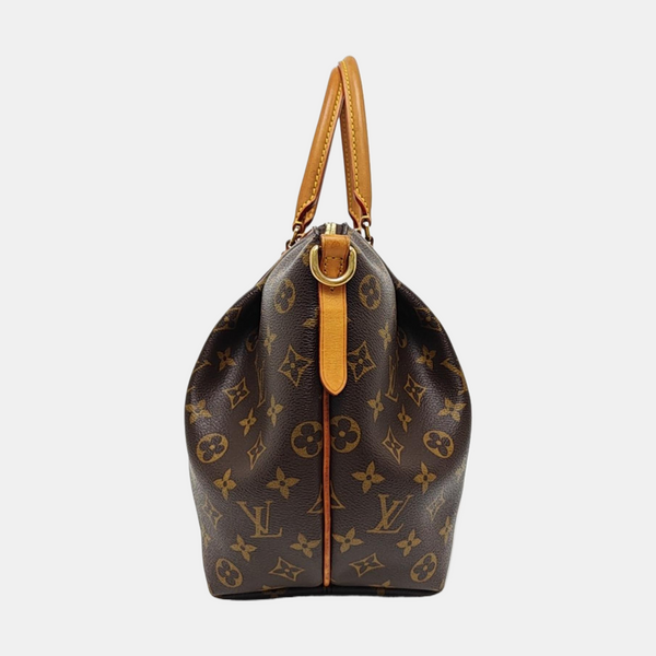 TURENNE MM Monogram Coated Canvas Brown