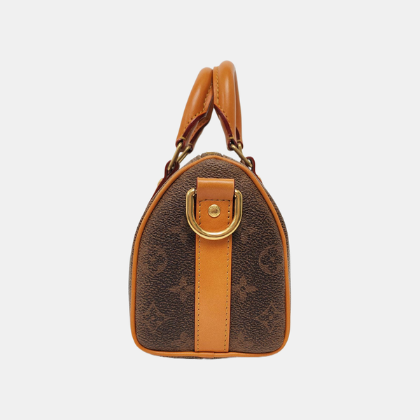 KEEPALL Monogram Coated Canvas Brown