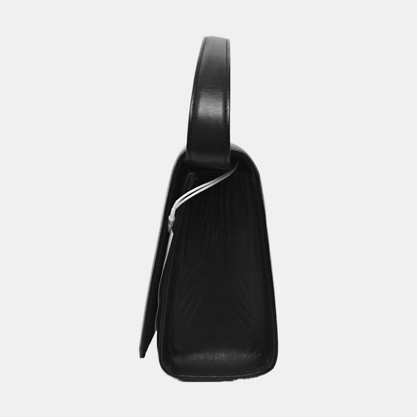 Calfskin Top Handle Bag Black