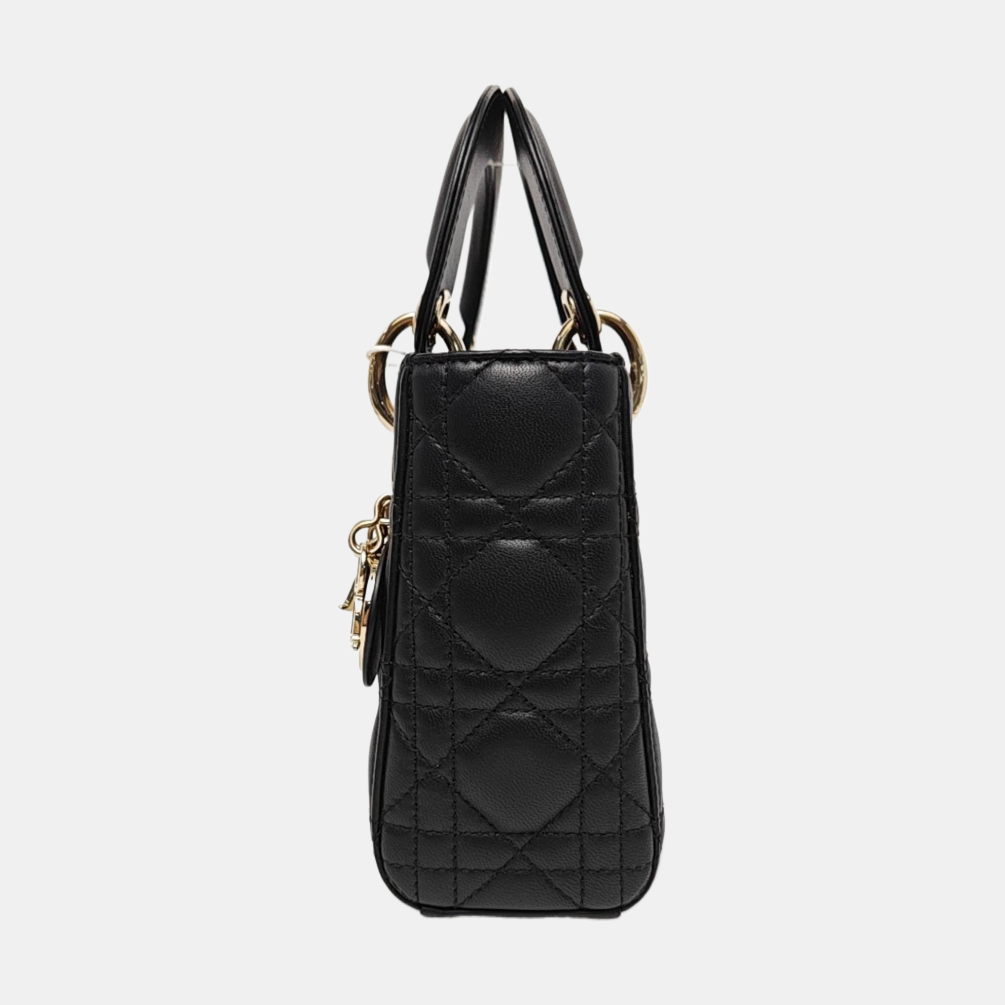 Lady Dior Mini Cannage Lambskin Black
