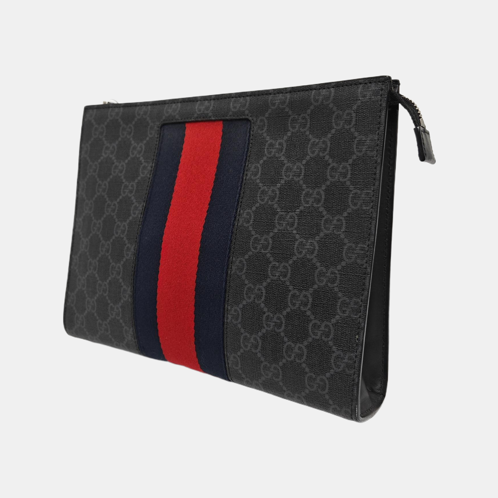 GG Supreme Monogram Coated Canvas Gray
