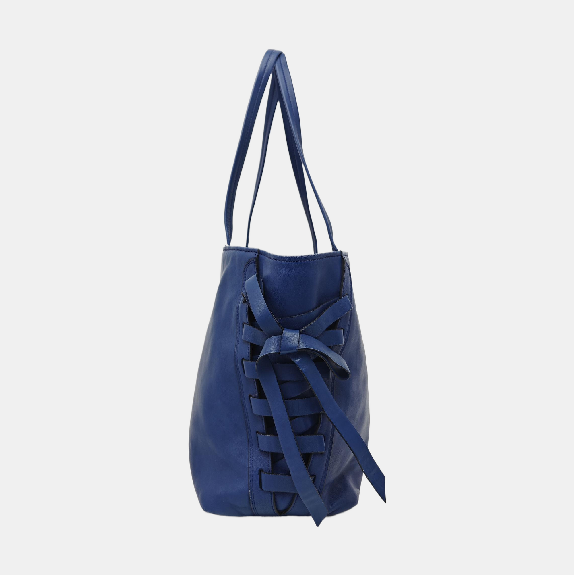 Calfskin Tote Bag Blue