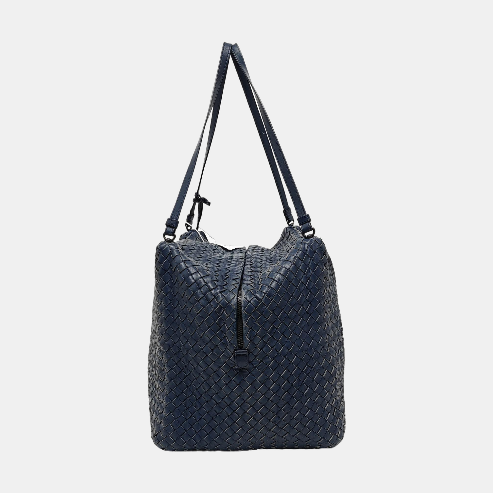 Calfskin Shoulder Bag Blue