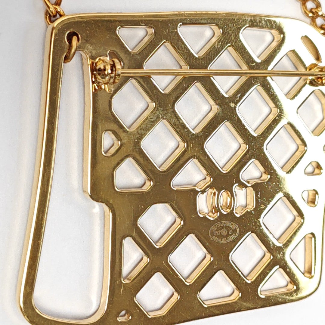 Metal Gold Brooch