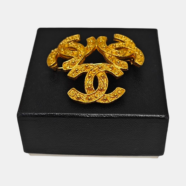 Broche Vintage Metálico Dorado
