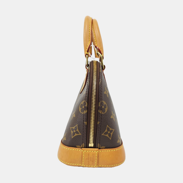 ALMA BB Monogram Coated Canvas Brown