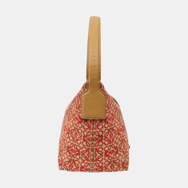 Monogram Canvas Shoulder Bag Red