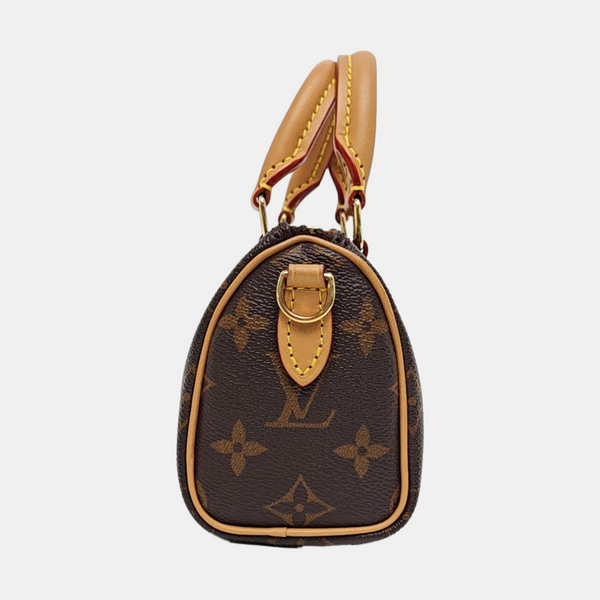 SPEEDY Nano Monogram Coated Canvas Brown
