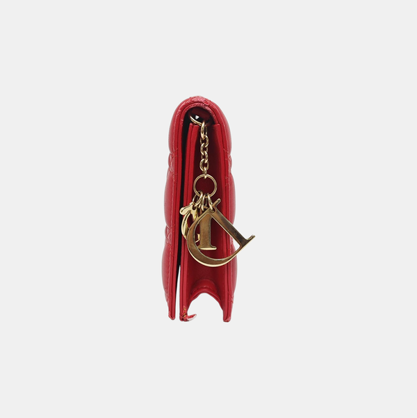 Lady Dior Cannage Calfskin Red