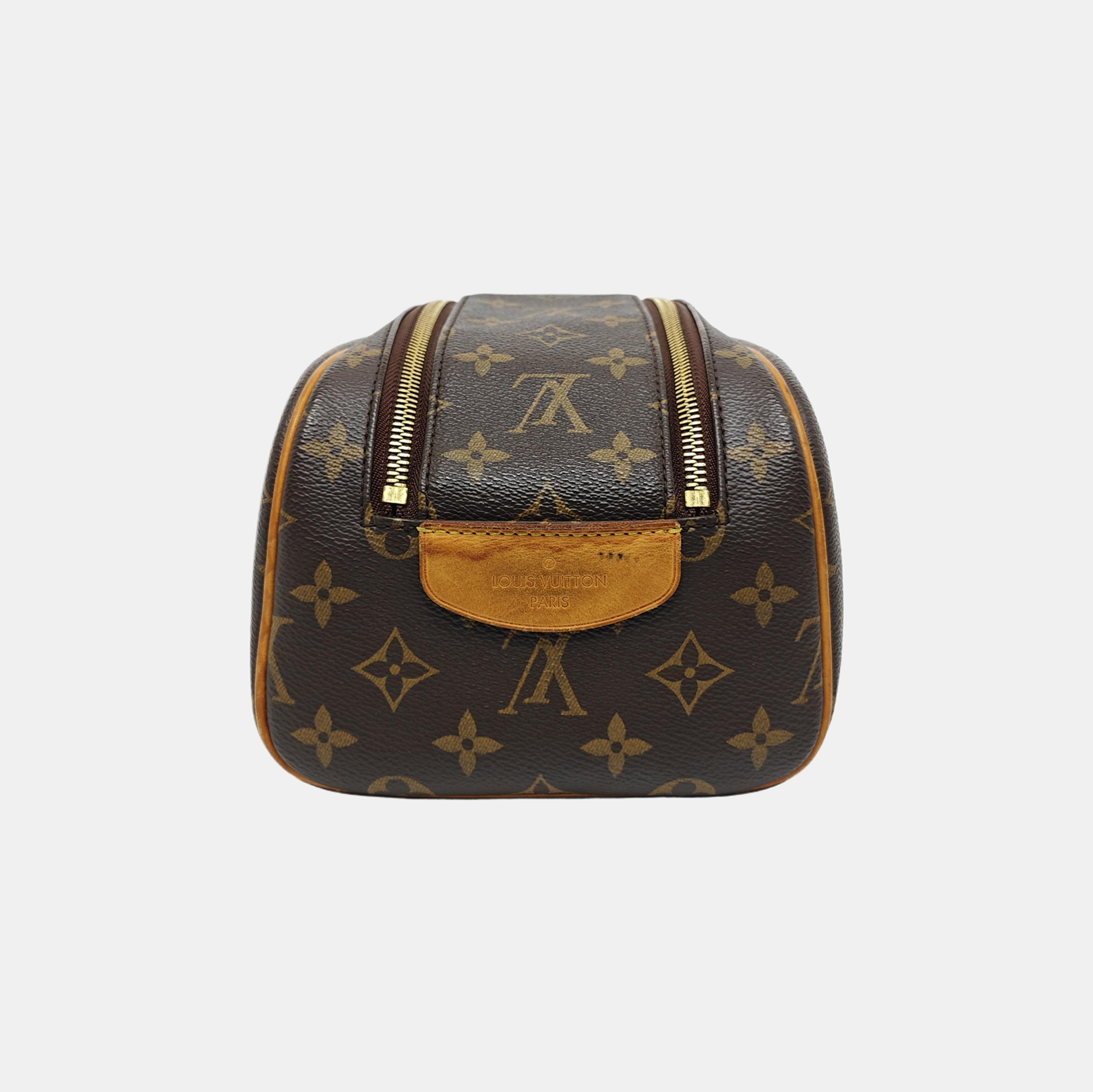 Monogram Coated Canvas Top Handle Bag Extra Large Brown