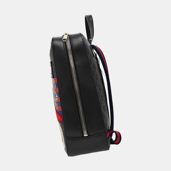 Monogram Coated Canvas Backpack Black