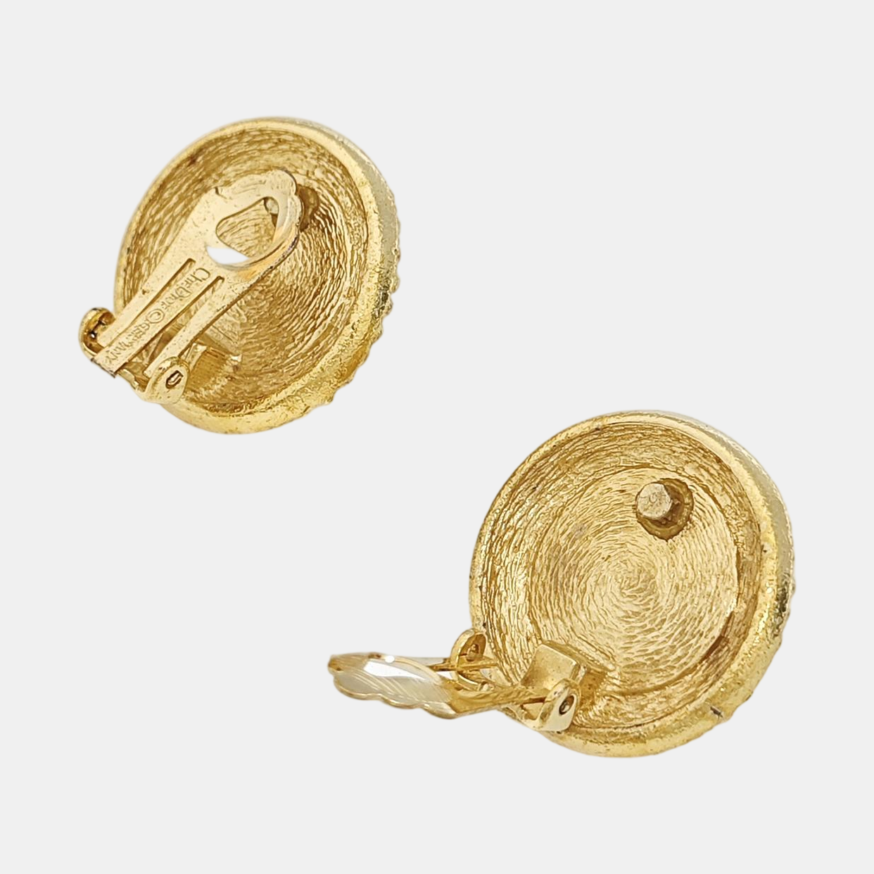 Metal Gold Clip On Earrings