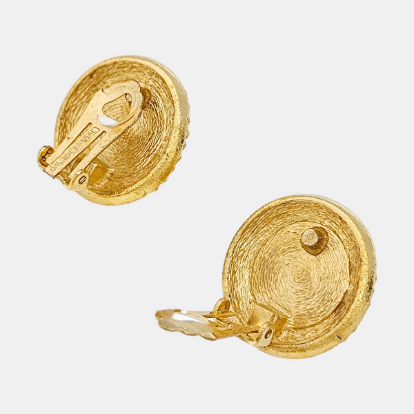 Metal Gold Clip On Earrings
