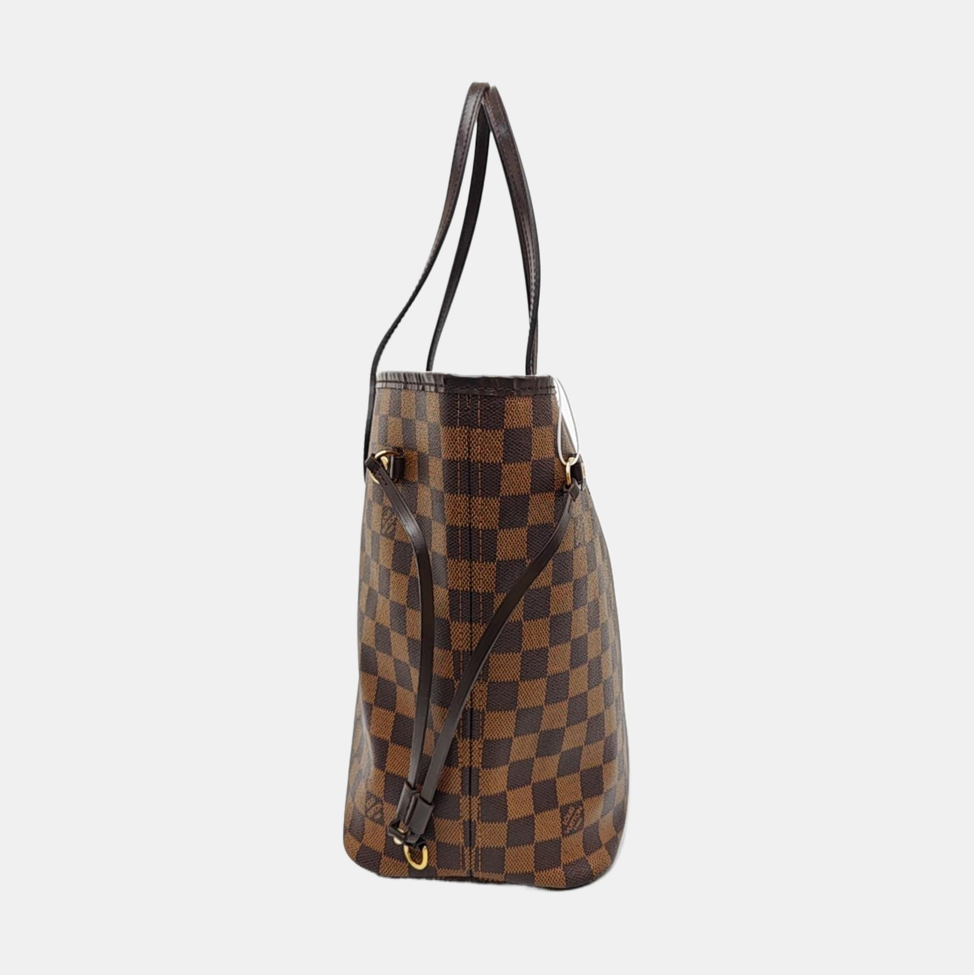 NEVERFULL MM Damier Ebene Coated Canvas Brown