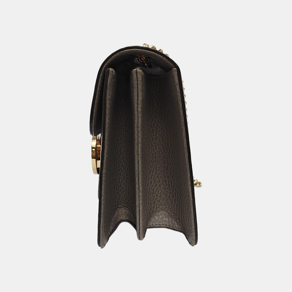 Interlocking G Small Calfskin Gray