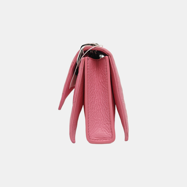 Hourglass Wallet On Chain Small Quilted Calfskin Pink