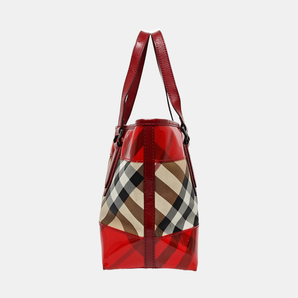 Coated Canvas Tote Bag Beige