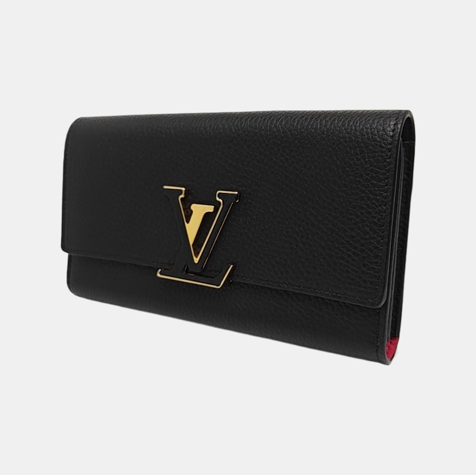 CAPUCINES Mini Monogram Calfskin Black Wallet