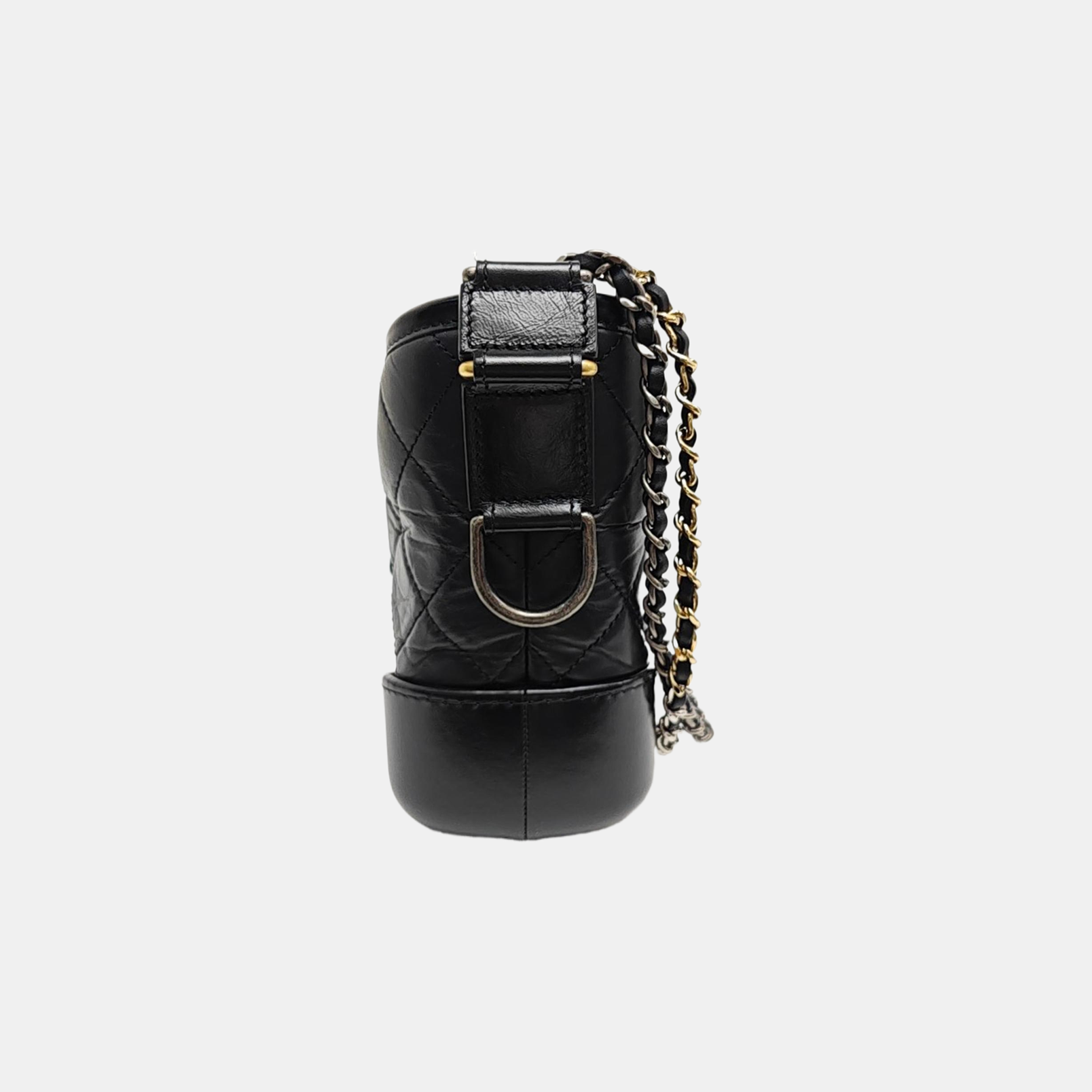 GABRIELLE Small Quilted Calfskin Black