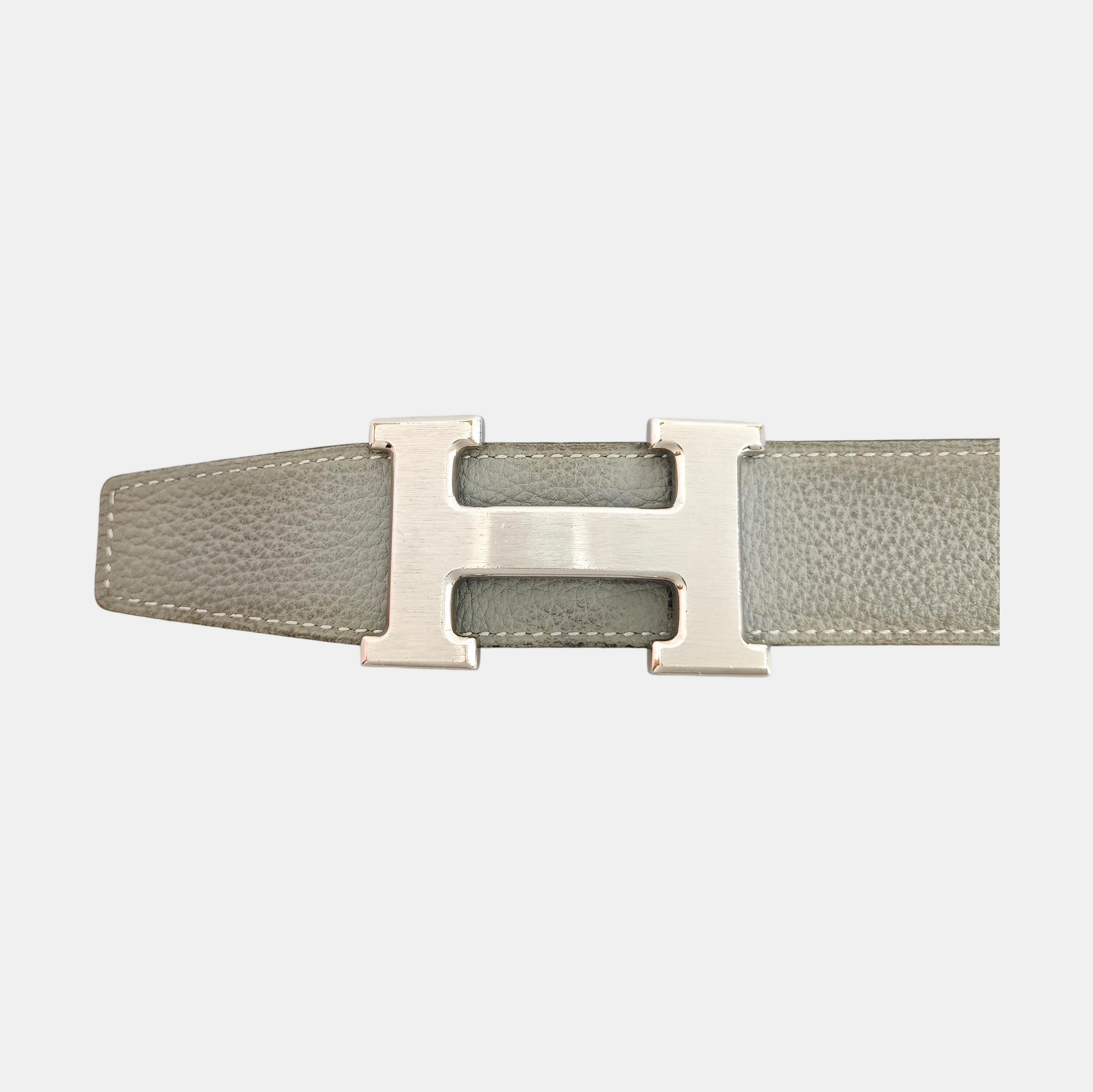 Leather Belt Gray