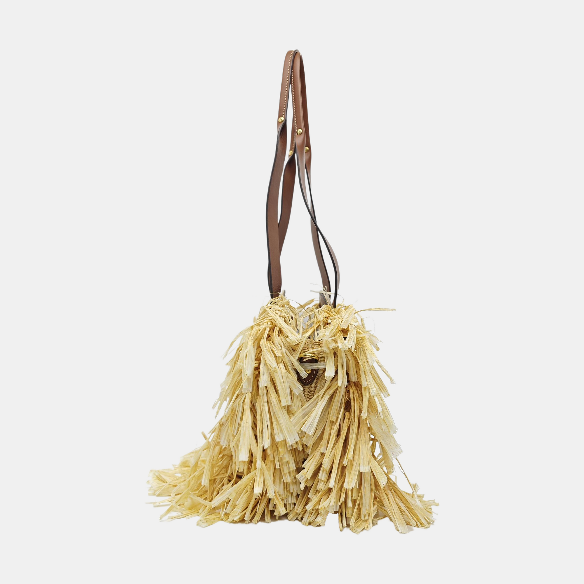 Straw Tote Bag Beige
