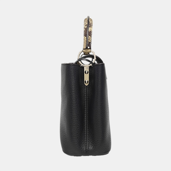 Authenticated pre-owned  CAPUCINES BB Calfskin Black - Shoulder Bag at Looply