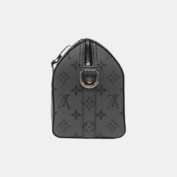 KEEPALL Monogram Coated Canvas Black