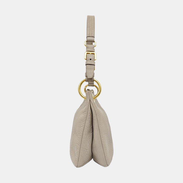 Calfskin Top Handle Bag Gray