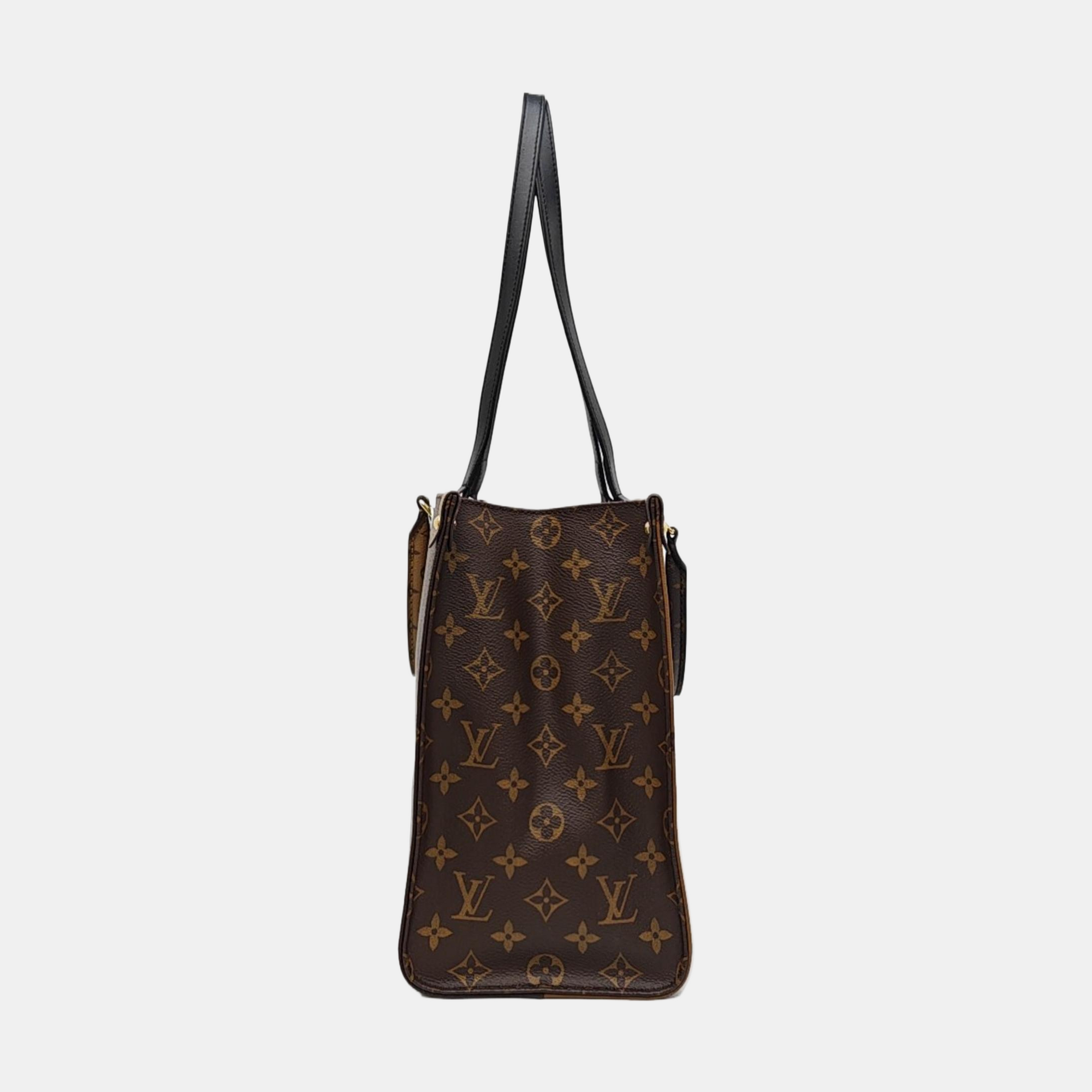 ONTHEGO MM Monogram Coated Canvas Brown