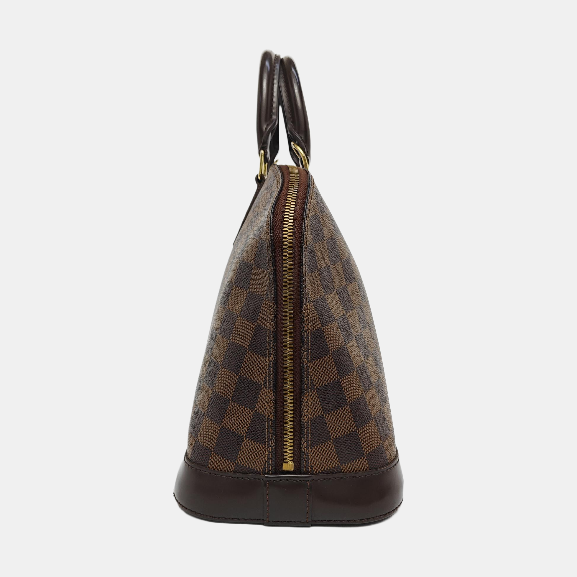 ALMA PM Lona revestida Damier Ebene Marrón