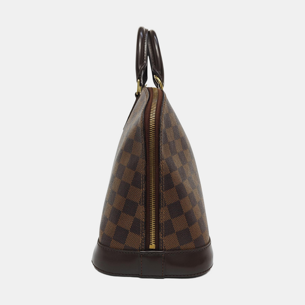 ALMA PM Lona revestida Damier Ebene Marrón