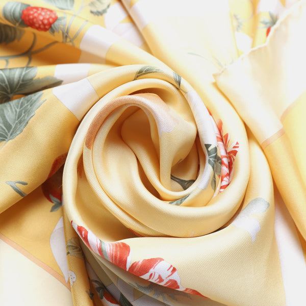 Mulberry Silk Yellow Silk Scarf