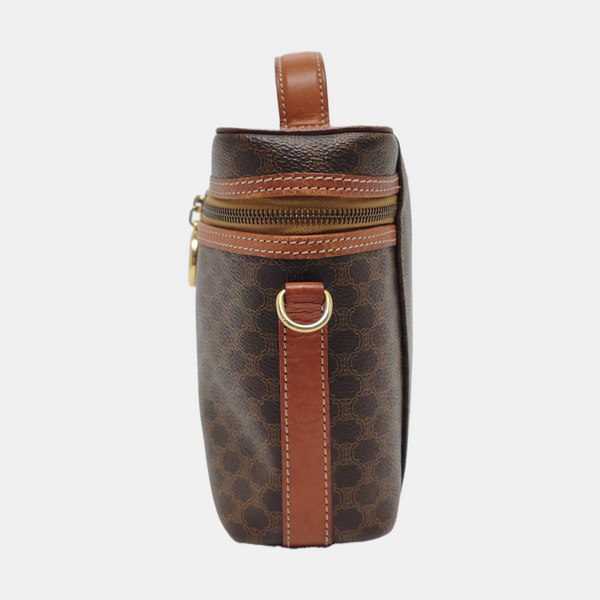 MACADAM TOP HANDLE COSMETIC BAGS Coated Canvas Brown
