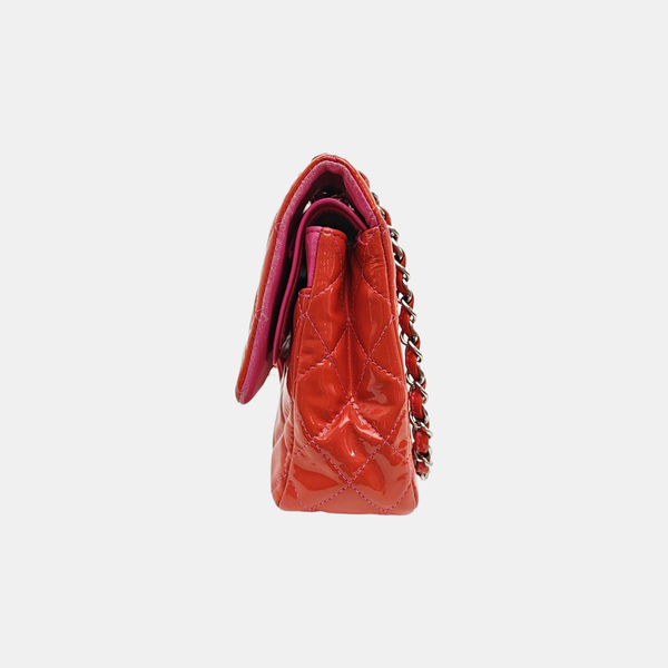 CLASSIC FLAP Small Quilted Patent Leather Red
