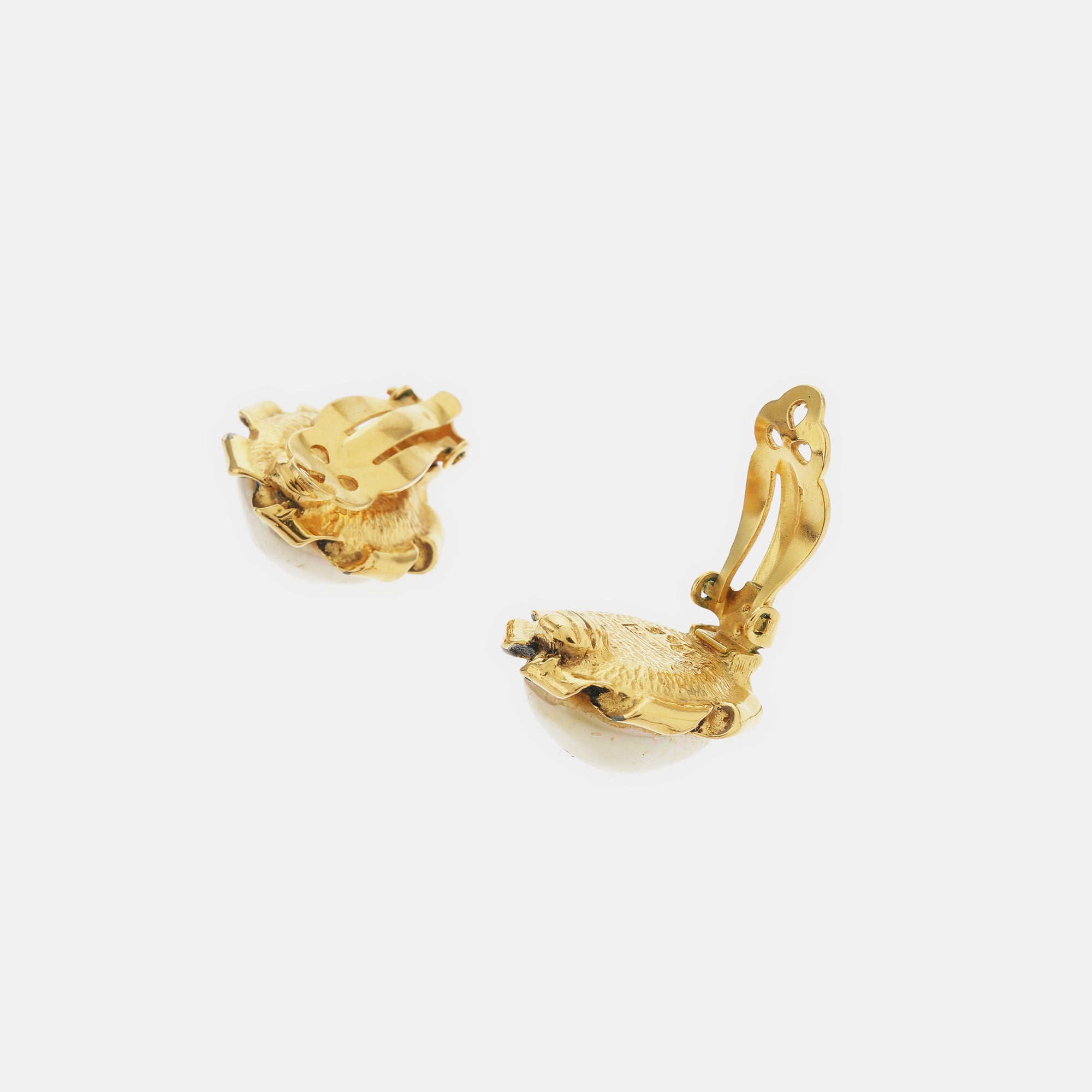 Metal Gold Clip On Earrings