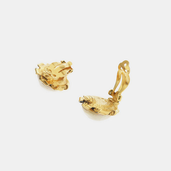 Metal Gold Clip On Earrings