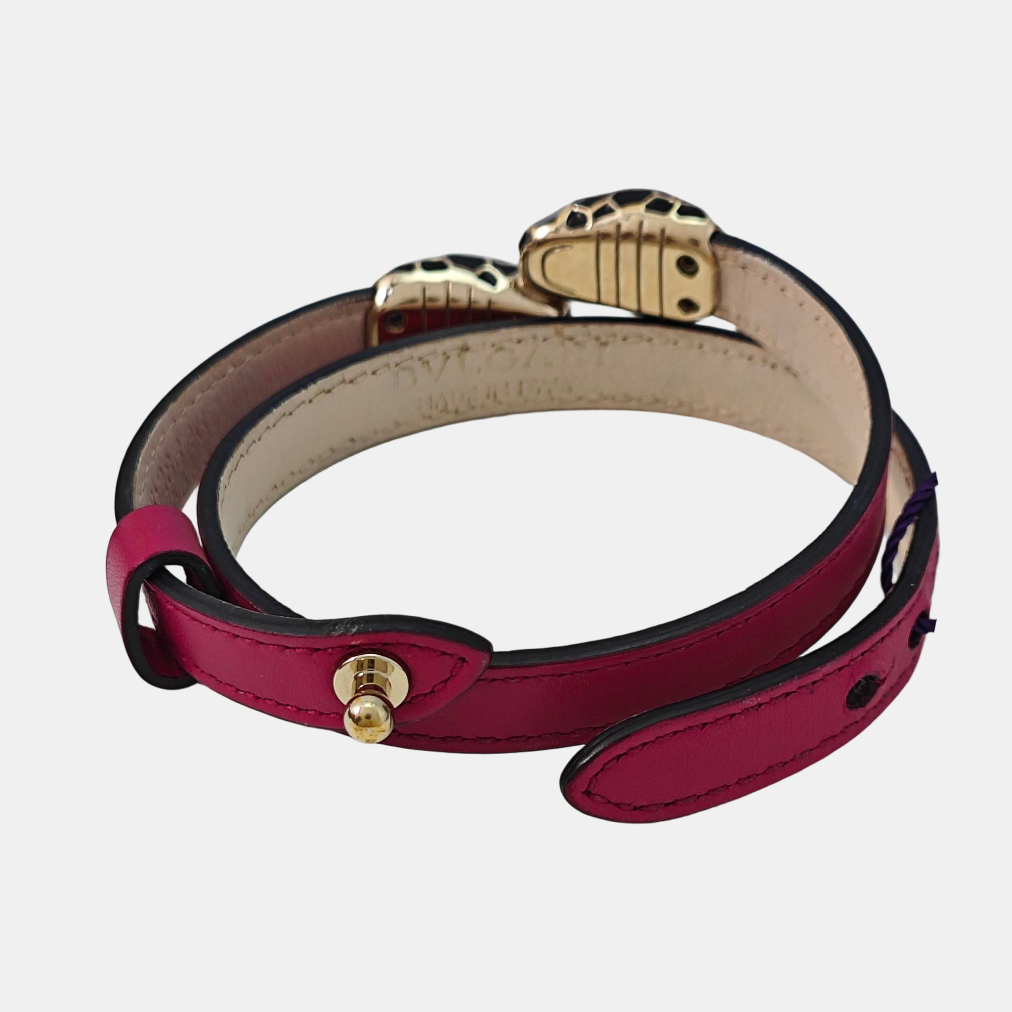 SERPENTI Leather Red Bangle