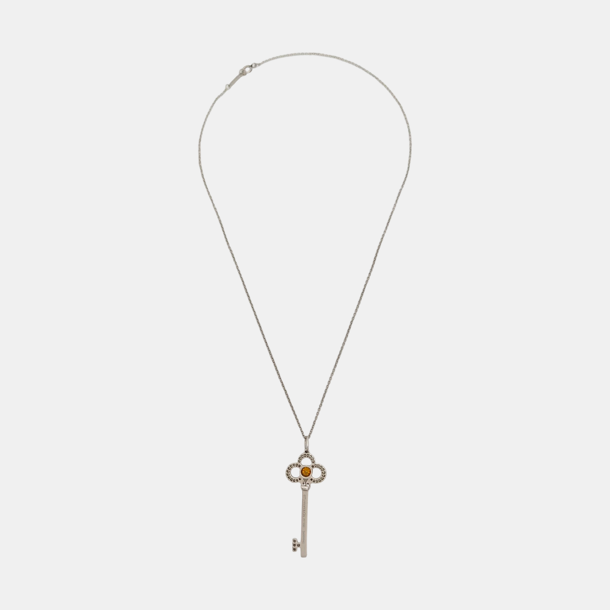 Tiffany Keys Platinum 950 Silver Necklace
