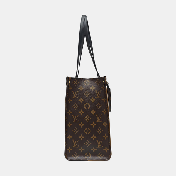 ONTHEGO MM Monogram Coated Canvas Brown