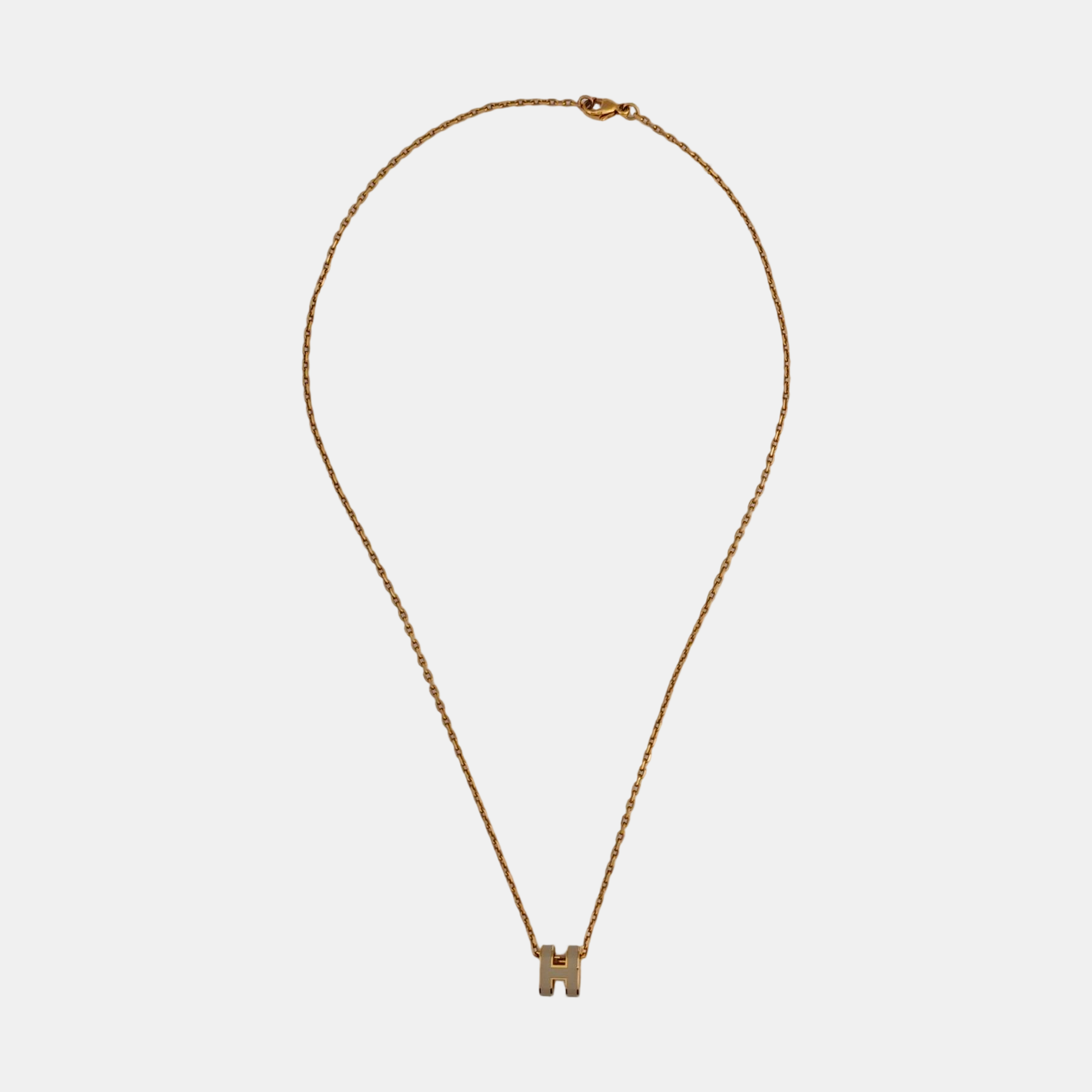 Pop H Metal Rose Gold Necklace