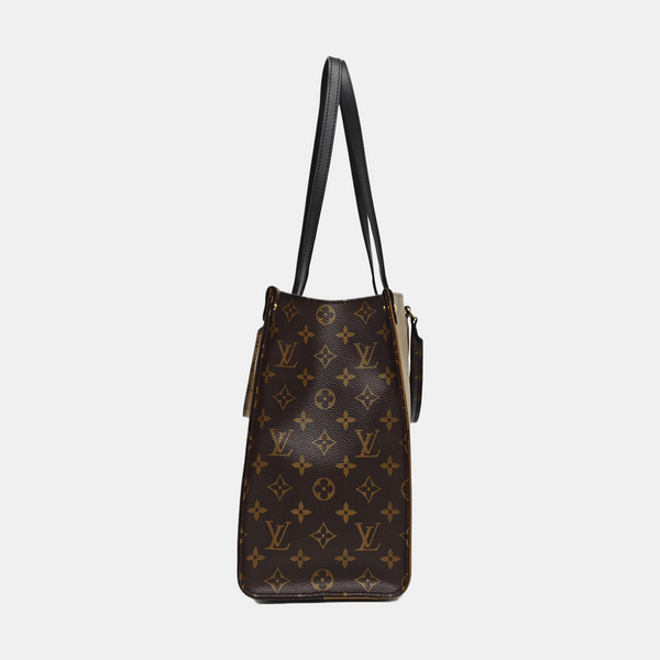 Authenticated pre-owned  ONTHEGO MM Monogram Coated Canvas Brown - Tote Bag at Looply