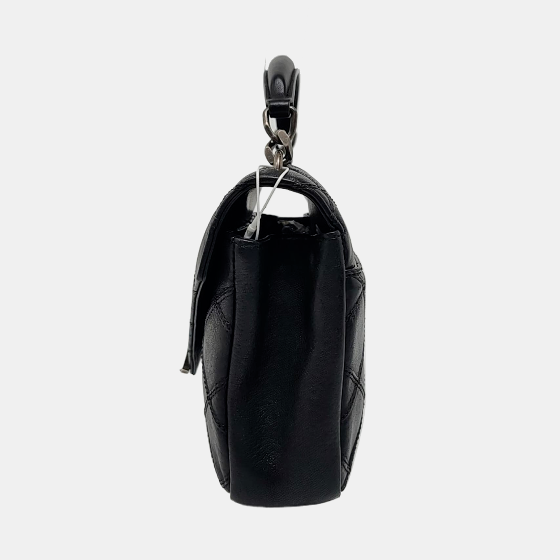 COLLEGE Medium Quilted Calfskin Black